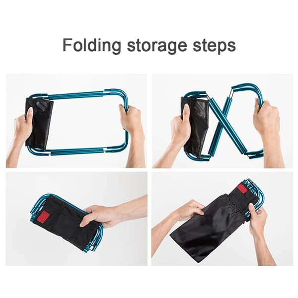 Bærbar Foldbar Picnic Camping Stol i Aluminium