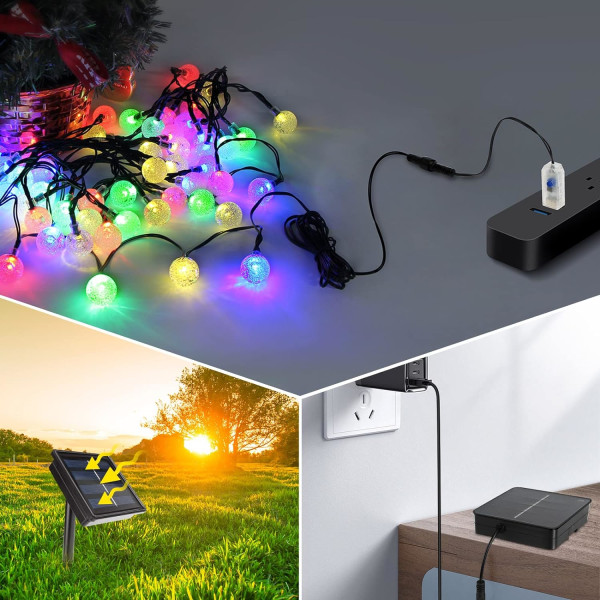 50 LED Solar Light Garland, Outdoor and Indoor Light Garland, 7M