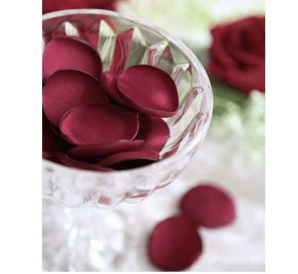 200 stykker kunstig silkeorganza roseblader bryllup lysende