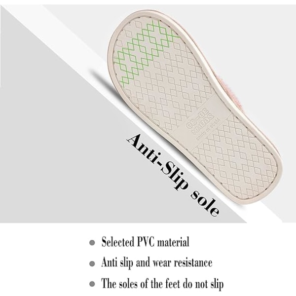 Söta Djurtofflor för Kvinnor, Mjuka Plysch Katttass Innetofflor