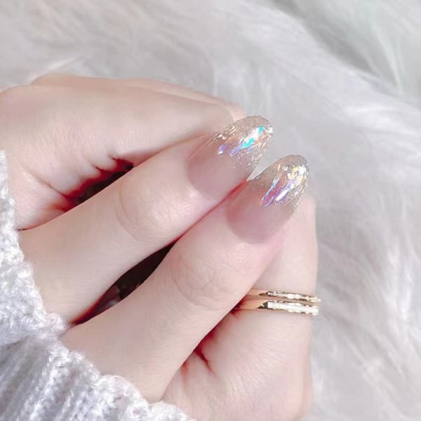 2 Sett med Butterfly Fairy Falske Negle Nail Art med Sløyfe