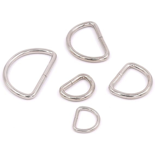 120 st Multifunktionella Metall-D-ringar Halvcirkelformade D-ringar DXGHC