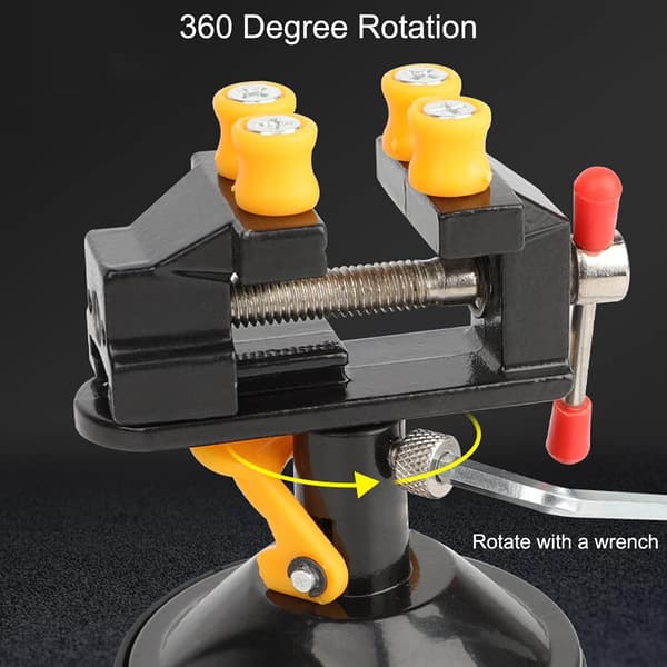 Universal Mini Bordstäd 360° Sugfäste Borrklämma