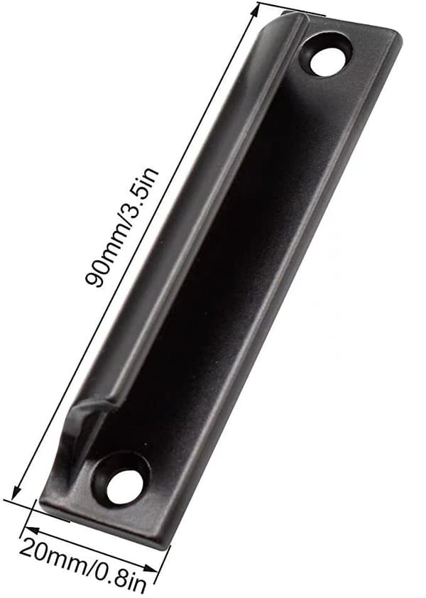 2 stk. Skydedørsgreb, Aluminium Møbelgreb, Sort DXGHC
