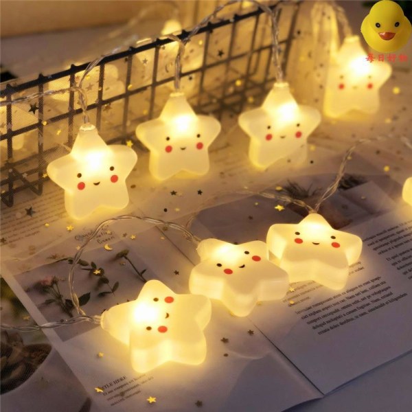 led lights children cute stars with face lights room lights corri