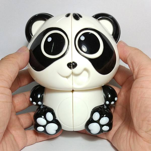 Mini Panda 2x2 Terning Nøkkelring Puslespill