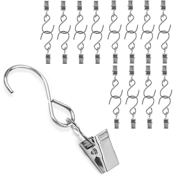 Metal Hængende Krogklips, Gardinophængsklips, Party String L DXGHC