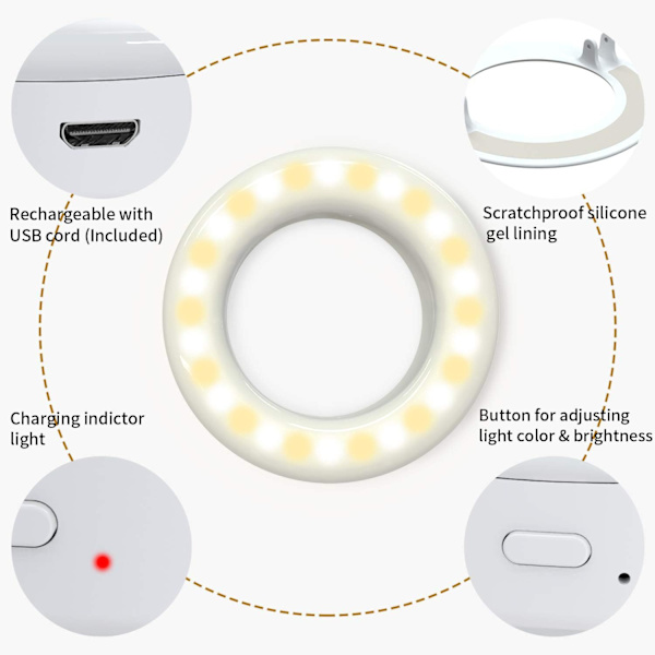 1 mobiltelefon fyldlys LED live-udsendelse fyldlys selfie li