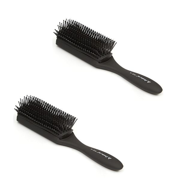 2 stk. ni-raders fluffy kam hårstyling rett hår ri