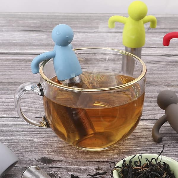 2 Stykker (Blå Grøn) Rustfrit Stål Silikon Te-Infuser, Hængende
