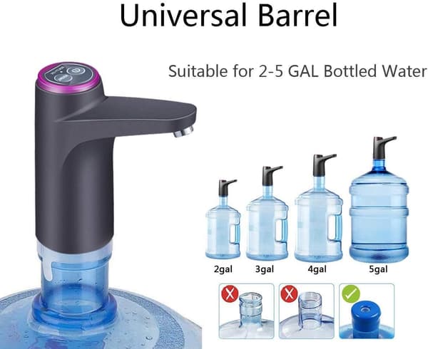 Vattenbehållare, Bärbar Vattenflaskepumps för Universal 3, 4 och 5 Gallonsflaskor