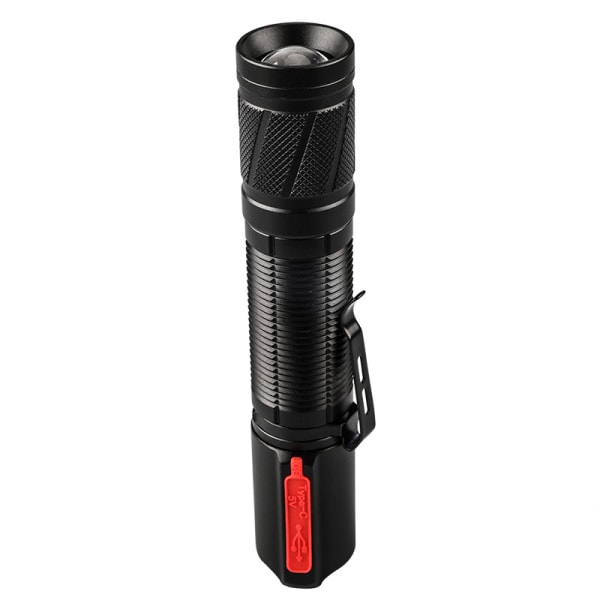 Ny xhp50 stark ljus ficklampa Typ-C laddning zoom anod Dimm