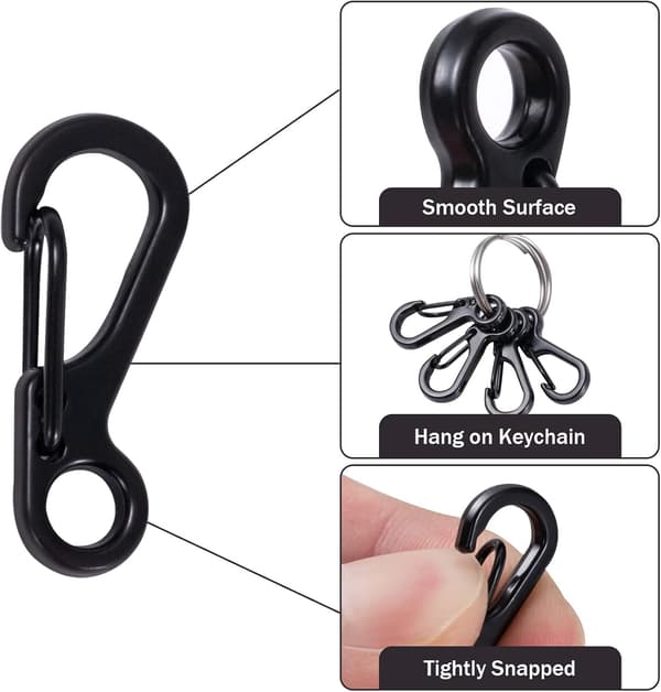 Tiny Clips Legering Spring Hook Nøglering Spænder EDC Lille Hængende Bu