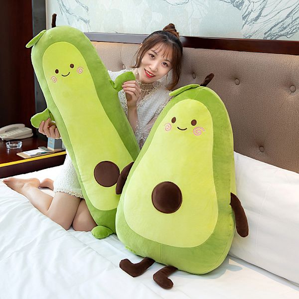 13,7 tum Grön Stor Simulerad Avocado Plysch Leksak Docka Sovande