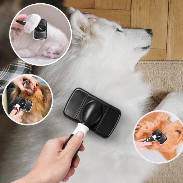Hundborste, självrengörande hårborttagningsborste för hundar och katter Pet G