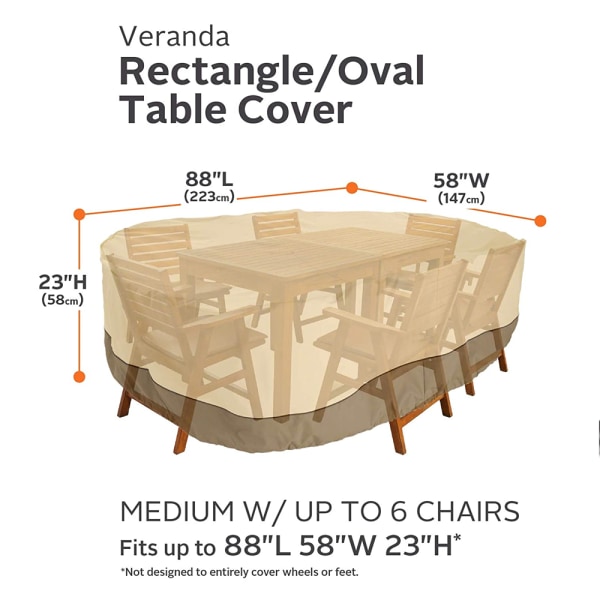 Veranda Cover for Table AND CHAIRS Set – M