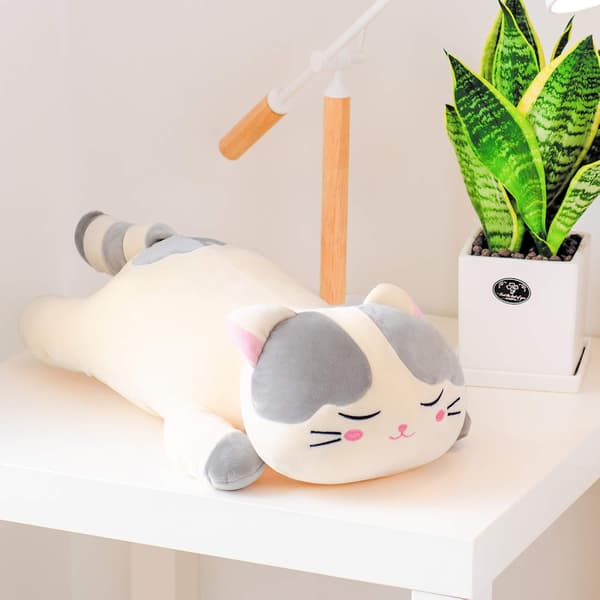 Plush-tyyny Leikkieläin Lahja Lapsille Harmaa Kissa 45cm