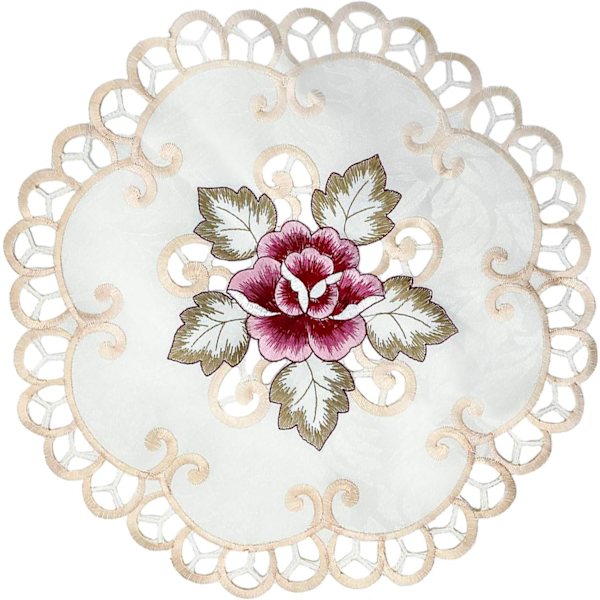 EQLEF® 4 stk. Broderte Blonderunde Servietter
