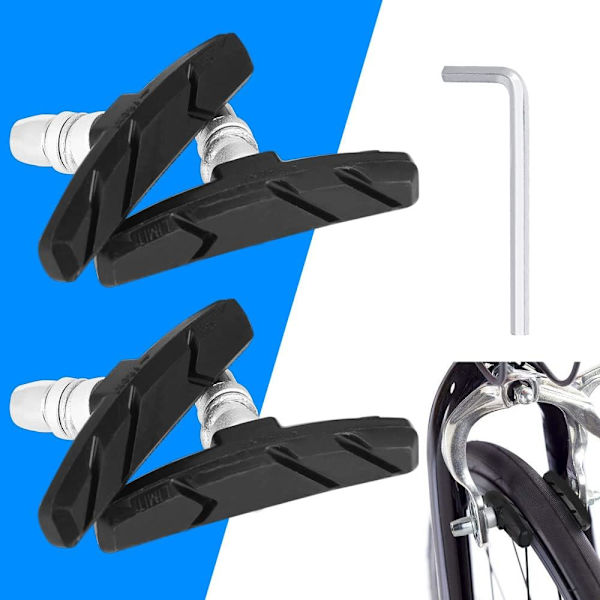 2 Par Cykelbromsbelägg, Cykel V-Bromsbelägg med Hex-Mutter DXGHC