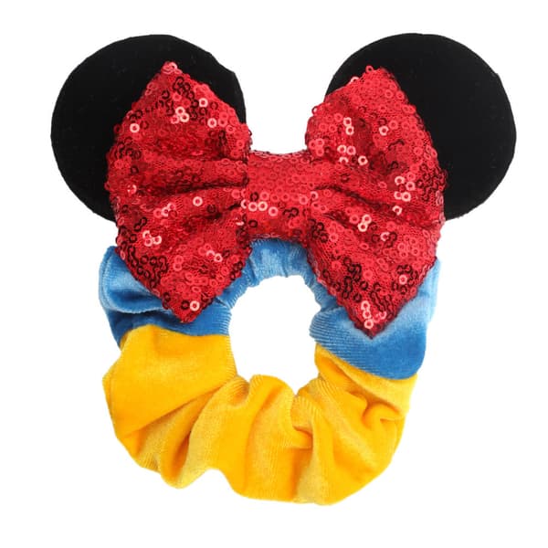 4 stk. Fløjlsmusøre Scrunchies Blanke Sequin Bows Scrunchies C