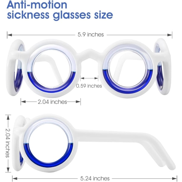 Anti-rörelsesjuka Smarta glasögon, Portable Raised Airsick Sickn