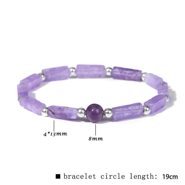 Amethyst slankende armbånd ankelkæde Naturlig krystal helbredende sten Tab Mode Smykker Vægt Kvadratisk ankelkæde Sundhedspleje Vær