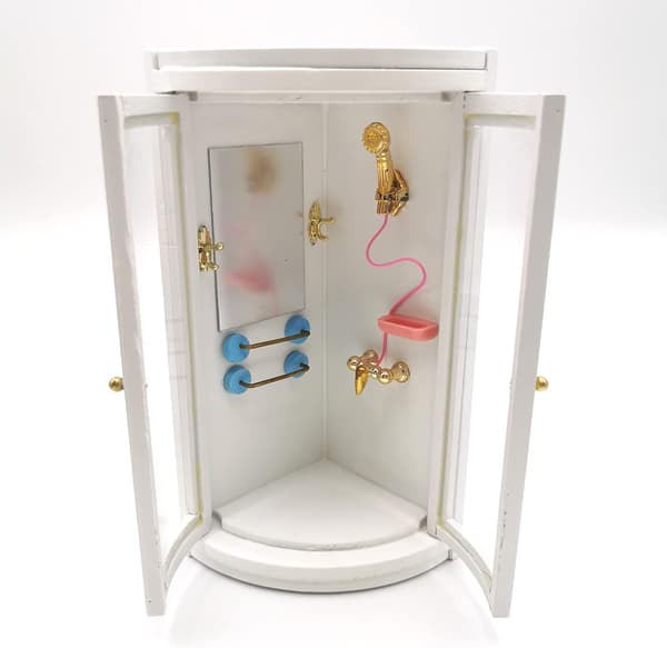 Dukkshus Duschrum, 1:12 Dukkshus Miniatyr Möbel Simul
