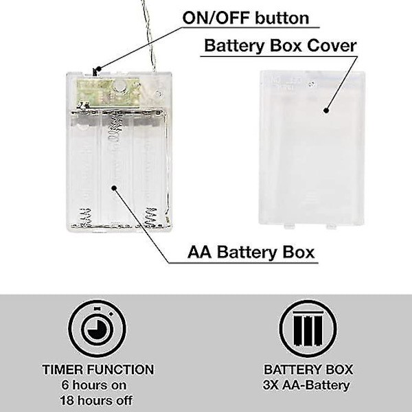 Marocko Led Fairy Lights - 6m Total längd 40 Varmvita lysdioder DXGHC
