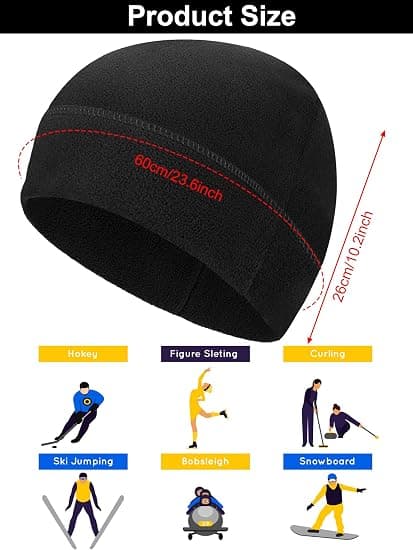 6-pack Vintermössa med Skalle Mäns Varm Polarfleece Beanie