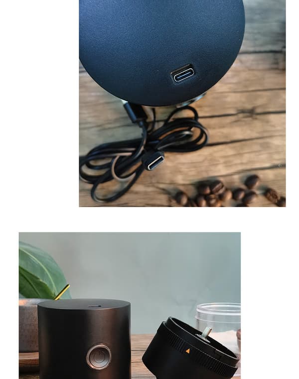 Bærbar Elektrisk Kaffe Kvern USB Oppladbar Kaffe Kvern