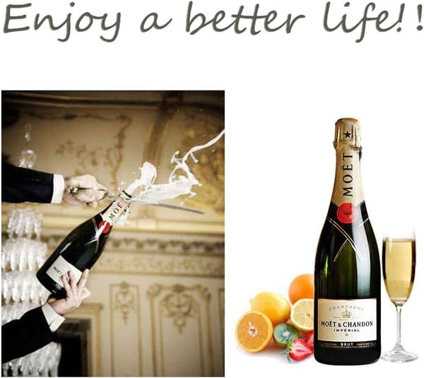 Champagneflaskepropp Premium Mørk Rustfritt Stål Champa