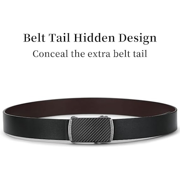 Svart Bälte Män, Äkta Läder Klädaccessoarer Bälten för Män, Fas