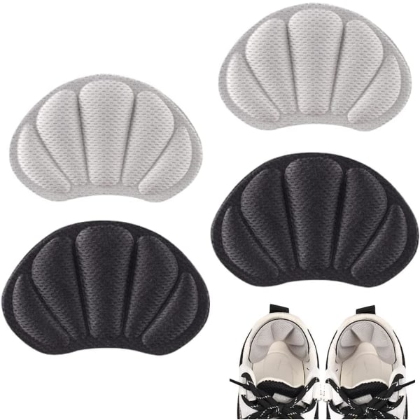 2 Pairs (Grey and Black) Heel Pads, Heel Pads for Basketball, Sel