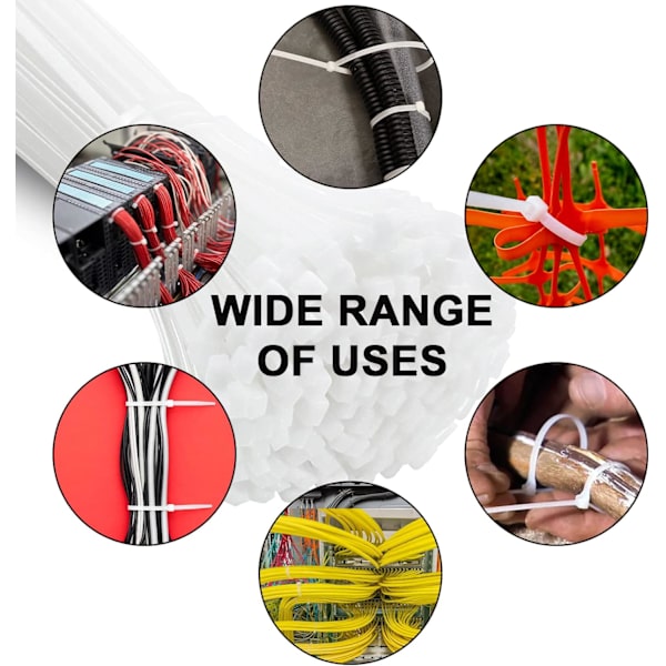 200 x 2,5 mm Nylon Kabelbinder, Kabelbinder for planter