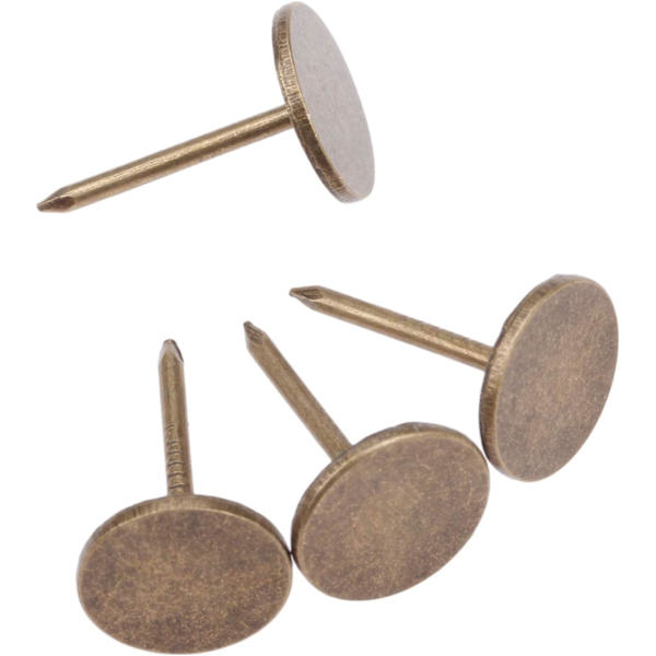 100 stk Polstringssøm Tommelspiker Vintage Stil Flat Head Jern Uph