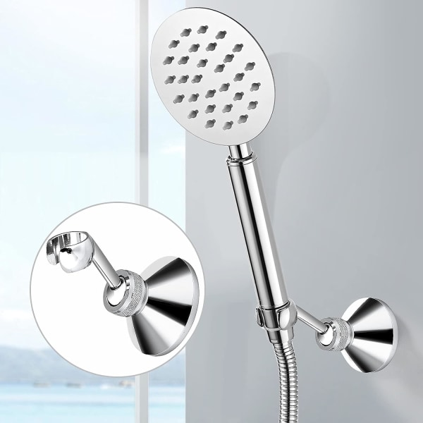 Förkromad justerbar duschmunstycke för standard dusch h