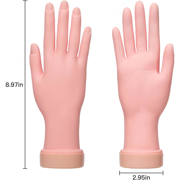 Nagelträning hand, nagelkonst träningshand flexibel rörlig protes