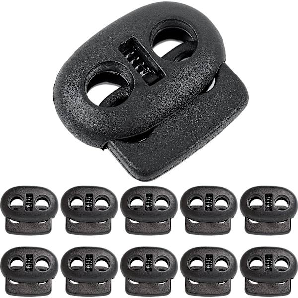 Snorrebåndsstopper, 2 Huller, 20 x 18 mm, Hul 4 x 4 mm, Ideel til Ø 3 mm