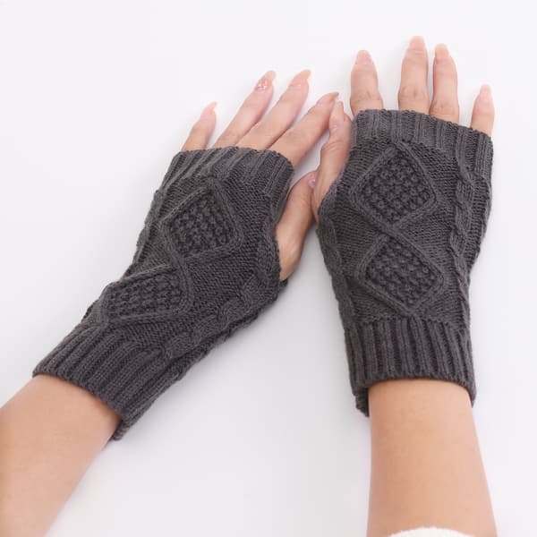 Mode 2 Par Fingerløse Handsker til Kvinder, Vintervarme Armhandsker W