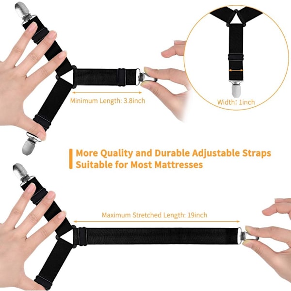 Sengesettfeste, Justerbar Trekant Elastisk Sengesett Holder DXGHC