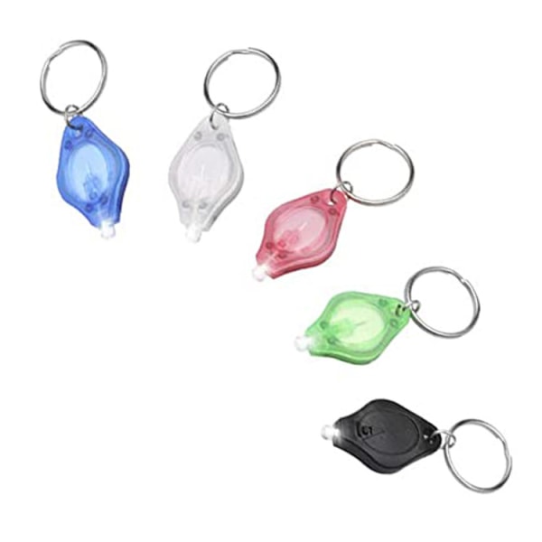 2-pak Mini LED Lommelygte Penge Checker Nøglering Lommelygte Det