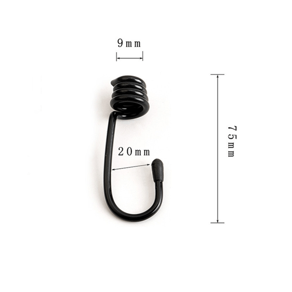 Sæt med 20 spiral kroge 7,5 mm
