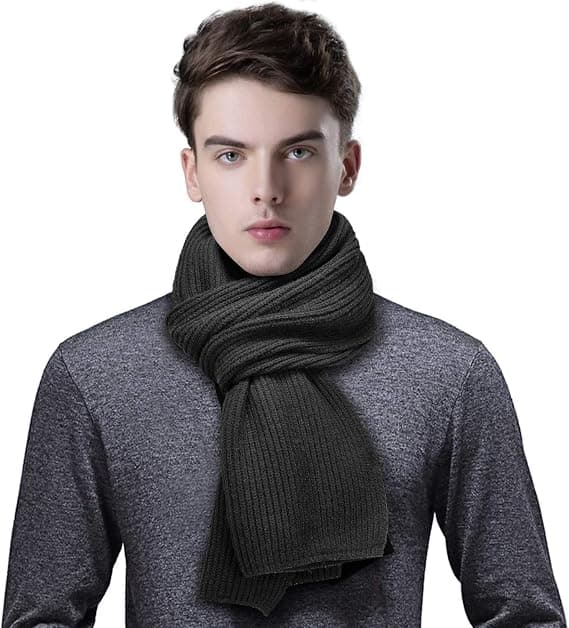 Halsduk för män, Unisex Klassisk Stickad Vinterhalsduk, Mjuk och Varm
