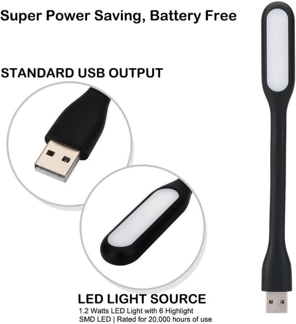 USB LED-lys til powerbank, strømbesparende natlys, bærbar