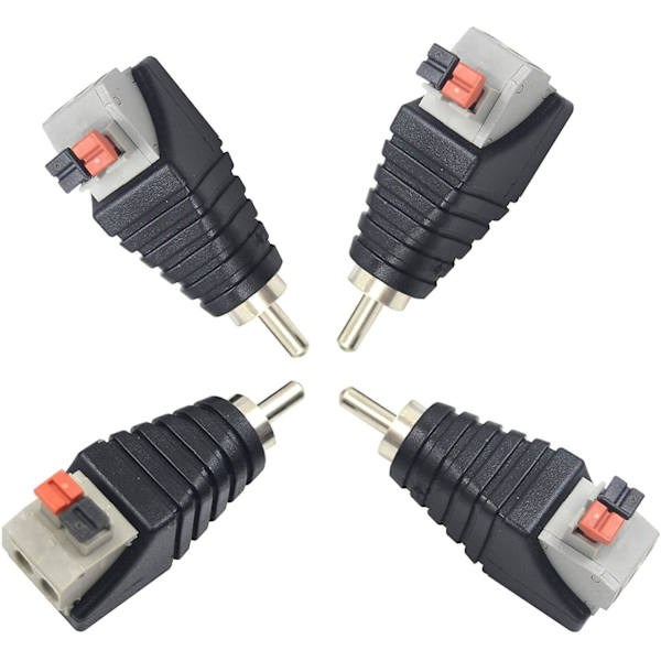 Phono Høytaler RCA Hunn og Hane til AV 2 Terminal Hunn Vid