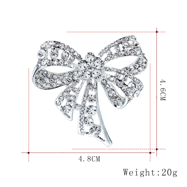 Brosch med diamanter, strass-rosett brosch, modekläder