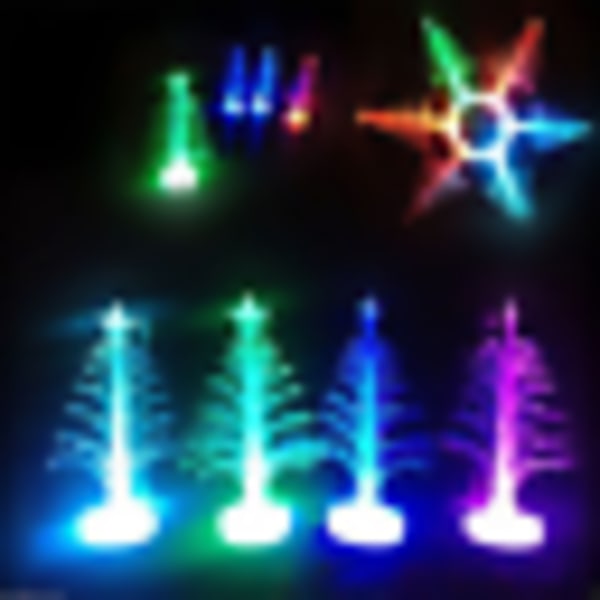 1 stk Farveskiftende Jule juletræ LED Lys Lampe Hjemmefest