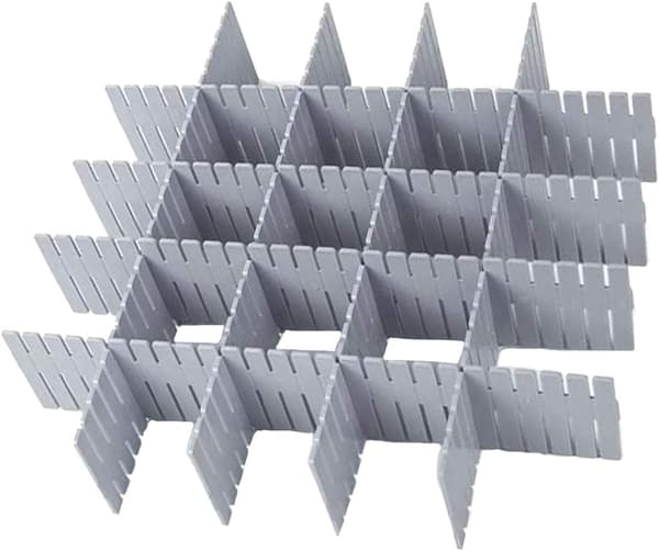 8 st Justerbara Rutnät Låda Delare DIY Plast Garderob Separator