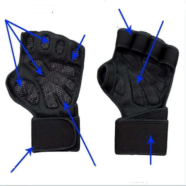 （Storlek S）CrossFit-handskar Viktlyftningshandskar - Skyddar handleder