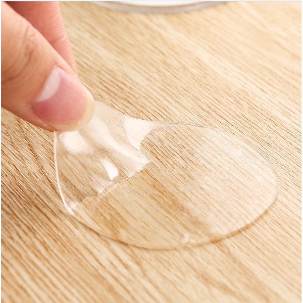 10 stk Dobbeltsidige Limklistremer, Transparent Runde, Vanntette